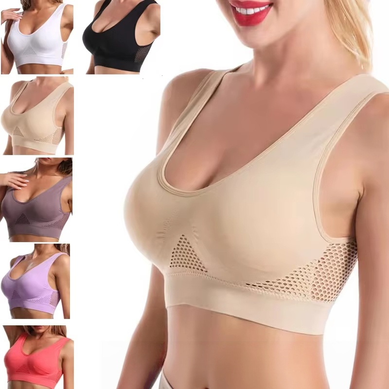 Seamless Underwear Women - Biustonosz sportowy damski plus size, duży