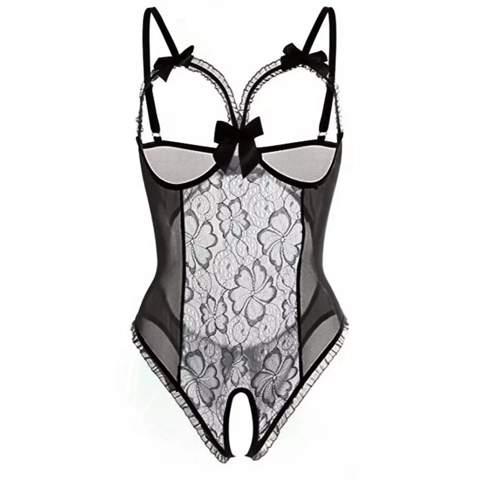 Babydoll Chemise Night - Damska seksowna bielizna z otwartymi ramiączkami,