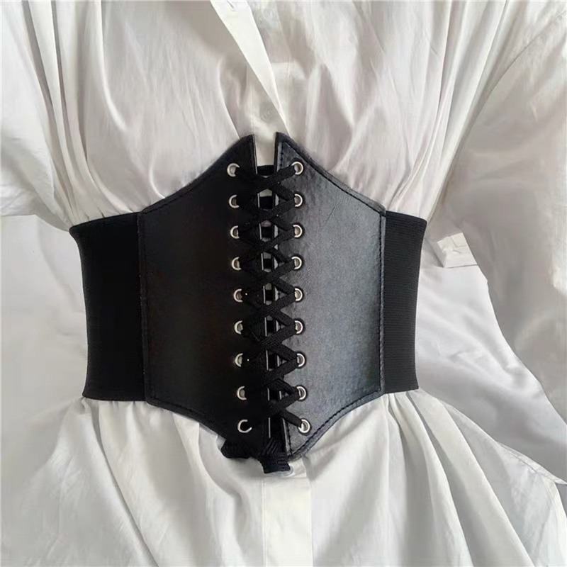 Corset Waist Cinch - Modny gorset z szerokimi paskami ze