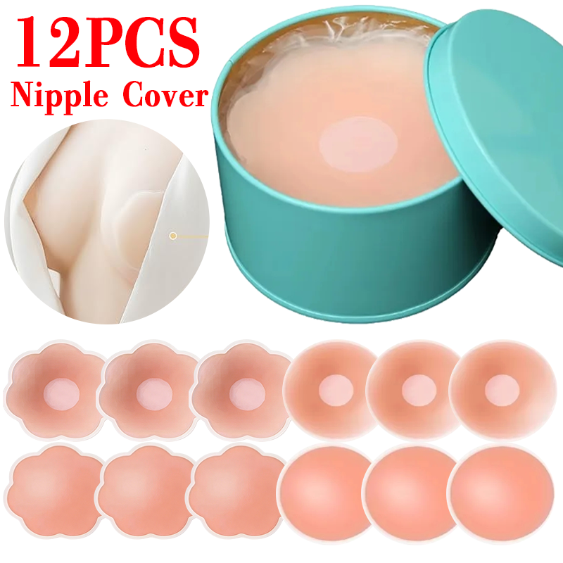 Silicone Bra Adhesive - 6/12 szt. Niewidoczne samoprzylepne naklejki na