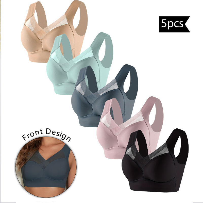 Bralette Wireless Soft - 5PCS Damskie biustonosze sportowe z pełną