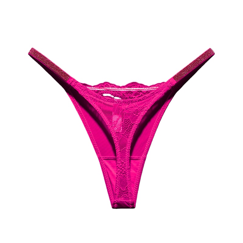 Seamless Underwear Women - Koronkowe stringi z dżetami, seksowna bielizna