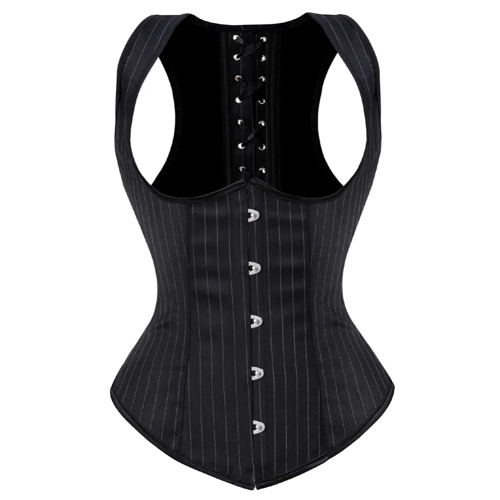 Corset Waist Cinch - Damski gotycki żakardowy gorset pod biustem