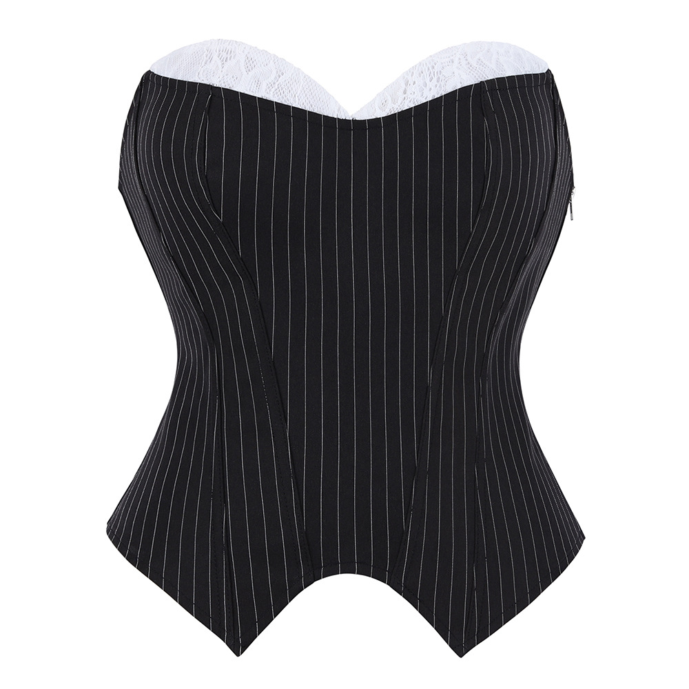 Czarny, koronkowy gorset bez r – Corset Waist Cinch recenzja i cena