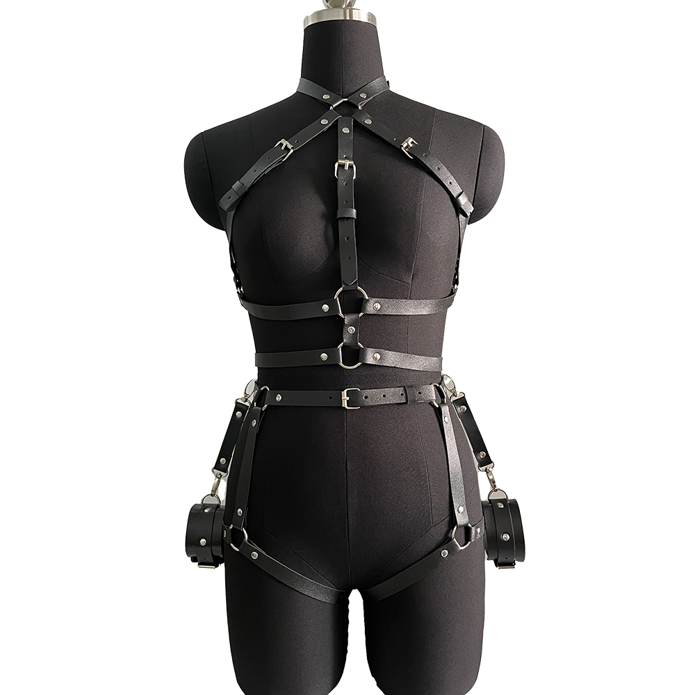 Szelki damskie ze skóry PU, se – Garter Belt Set recenzja i cena