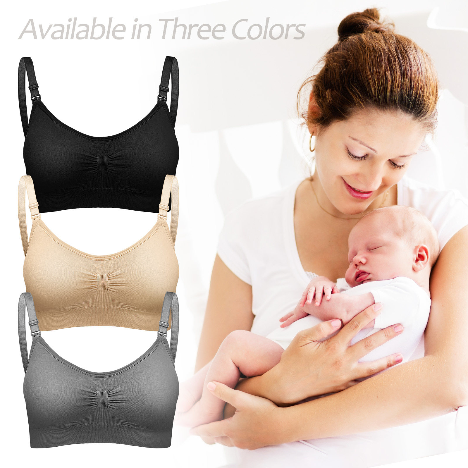 3 szt. Biustonosze do karmieni – Nursing Bra Sleep recenzja i cena