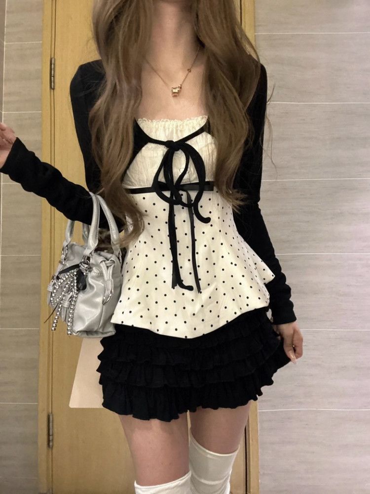 Koreański styl: Zestaw 3-częśc – Cami Top Lace recenzja i cena