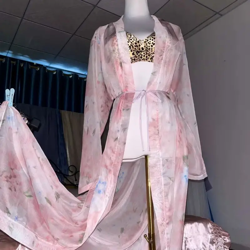 Różowy Jedwabny Drukowany Prze – Robe Silk Women recenzja i cena