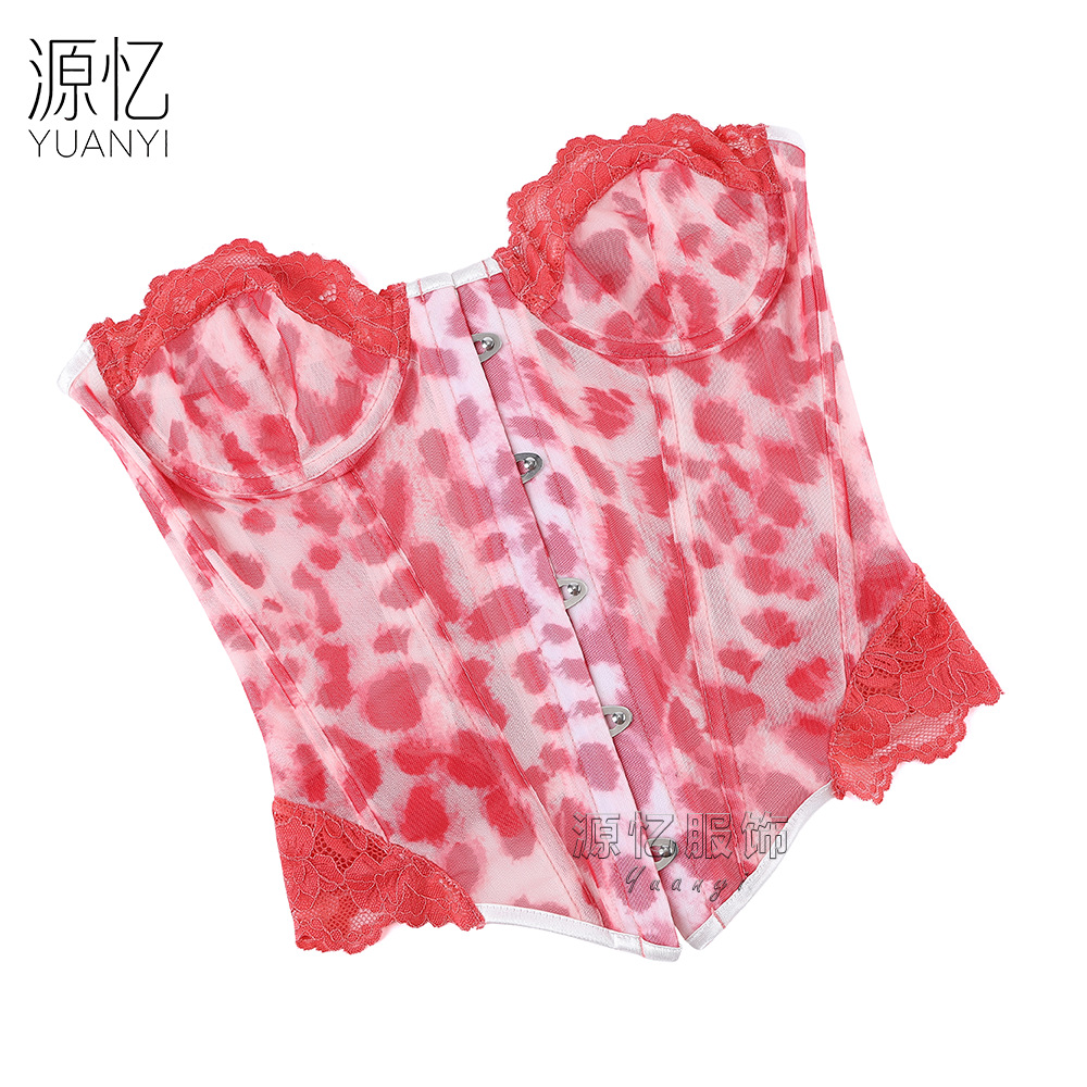 Różowy gorset z koronką w pant – Corset Waist Cinch recenzja i cena