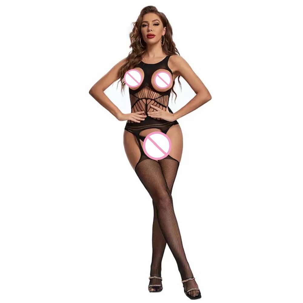 Body bez kroku, Przezroczyste  – Bodystocking Fishnet recenzja i cena