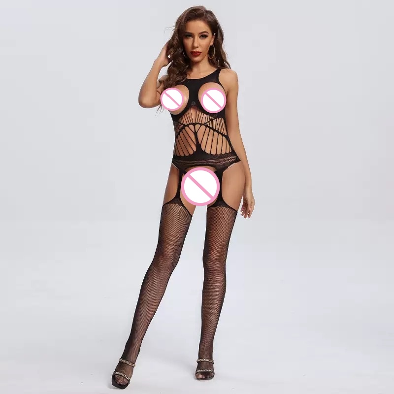 Body bez kroku, Przezroczyste  – Bodystocking Fishnet recenzja i cena